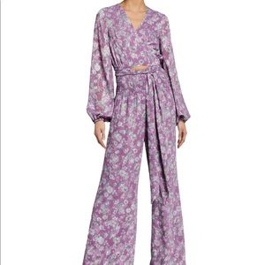 Alexis Shanice Printed Tie-Waist Jumpsuit